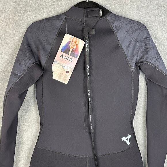 Xcel Wetsuit Womens 10 Black Axis Long Sleeve Back Zip Boy Short Spring 2MM Surf - Picture 4 of 15